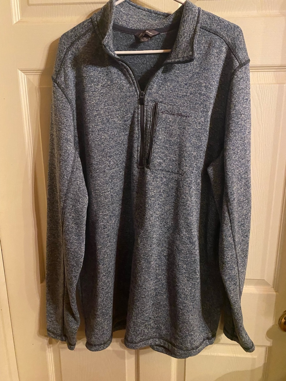 Men's 2X tall Quarter-Zip Fleece Pullover - Gray